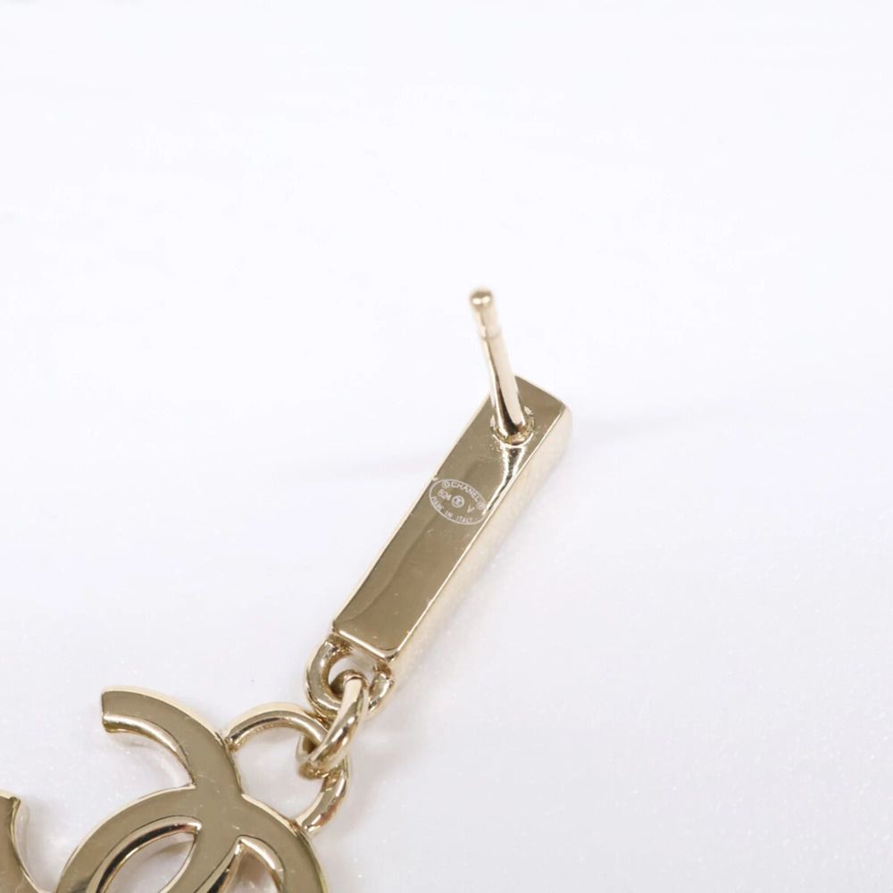 CHANEL Gold Logo Earrings - Picture 8 of 8